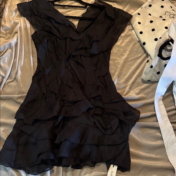 Commense Ruffled Silk Dress Without Belt - Picture 2 of 4